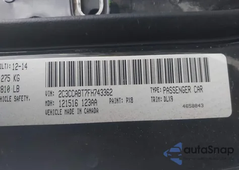 2015 Chrysler 300 300S from USA, damaged, VIN 2C3CCABT7FH743362